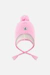 Winter Peruvian Knit Hat With Pompom Pink - J10XT1_06240