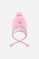 Winter Peruvian Knit Hat With Pompom Pink - J10XT1_06240