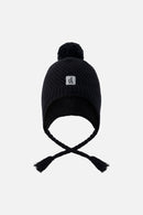 Winter Peruvian Knit Hat With Pompom Black - J10XT1_09990