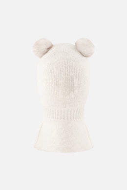 Baby Knit Bear Balaclava Off-White - J10XT4B_01880