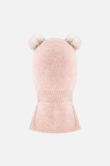 Baby Knit Bear Balaclava Pale Dusty Pink - J10XT4B_06220