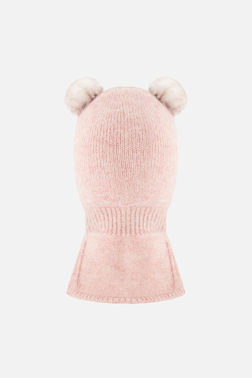 Baby Knit Bear Balaclava Pale Dusty Pink - J10XT4B_06220