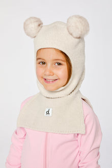 Knit Bear Balaclava Off-White - J10XT4_01880