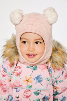 Knit Bear Balaclava Pale Dusty Pink - J10XT4_06220