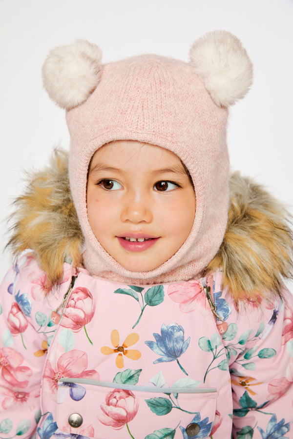 Knit Bear Balaclava Pale Dusty Pink - J10XT4_06220