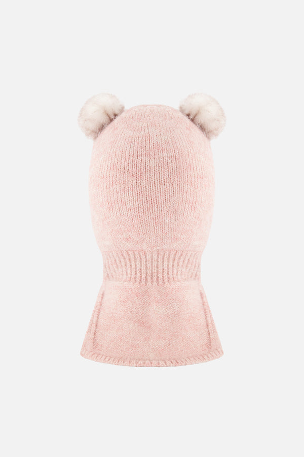 Knit Bear Balaclava Pale Dusty Pink - J10XT4_06220
