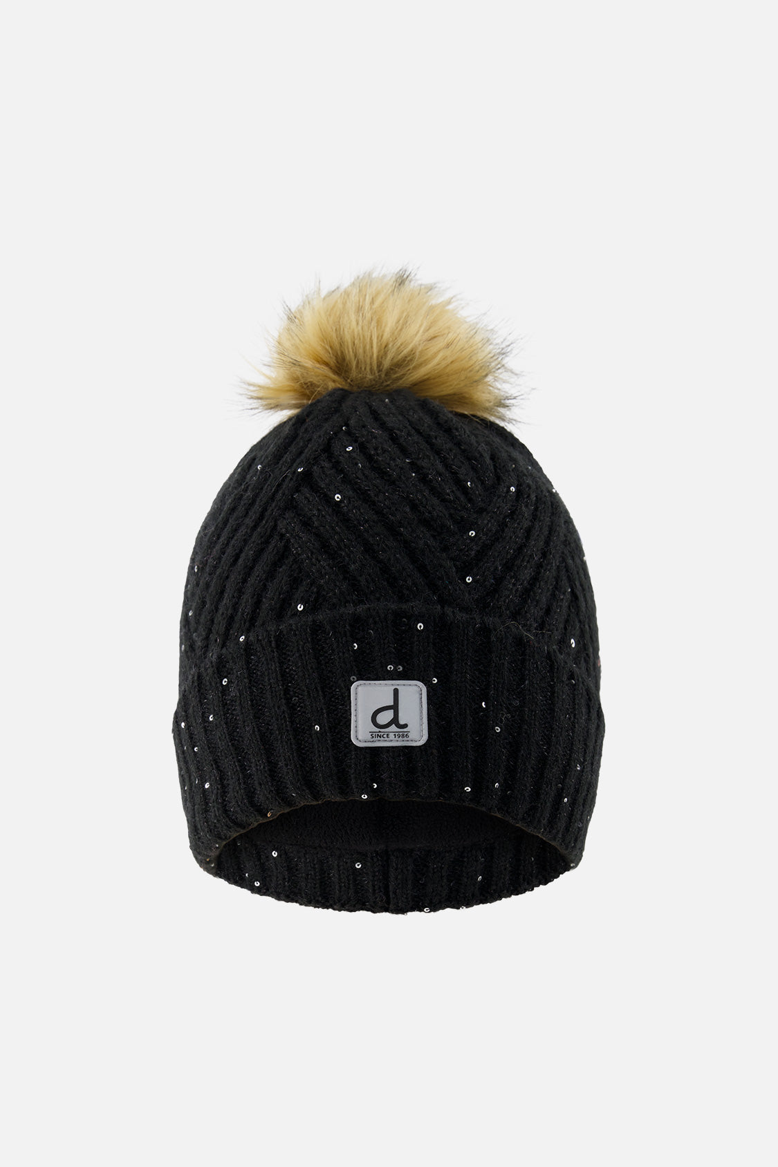 Winter Knit Hat With Pompom Black - J10XT5_09990