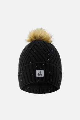 Winter Knit Hat With Pompom Black - J10XT5_09990