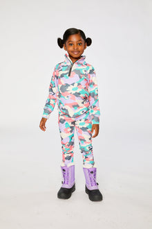 Two Piece Thermal Underwear Coral Camouflage Print - J10Y600_1J031