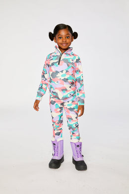 Two Piece Thermal Underwear Coral Camouflage Print - J10Y600_1J031
