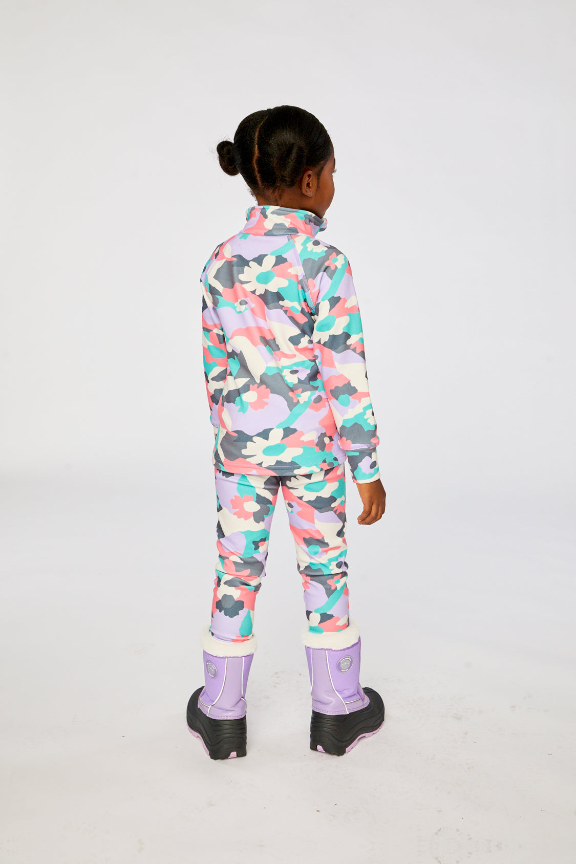 Two Piece Thermal Underwear Coral Camouflage Print - J10Y600_1J031