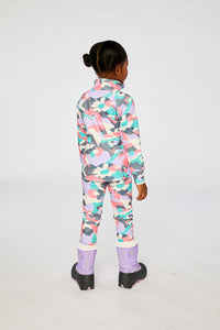 Two Piece Thermal Underwear Coral Camouflage Print - J10Y600_1J031