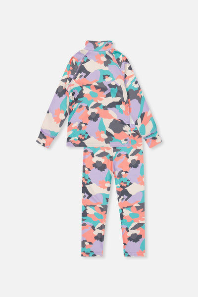 Two Piece Thermal Underwear Coral Camouflage Print - J10Y600_1J031