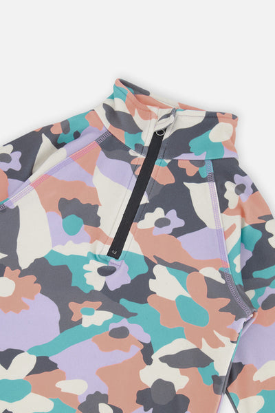 Two Piece Thermal Underwear Coral Camouflage Print - J10Y600_1J031