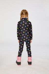 Two Piece Thermal Underwear Black Printed Gummy Bears - J10Y600_1J033