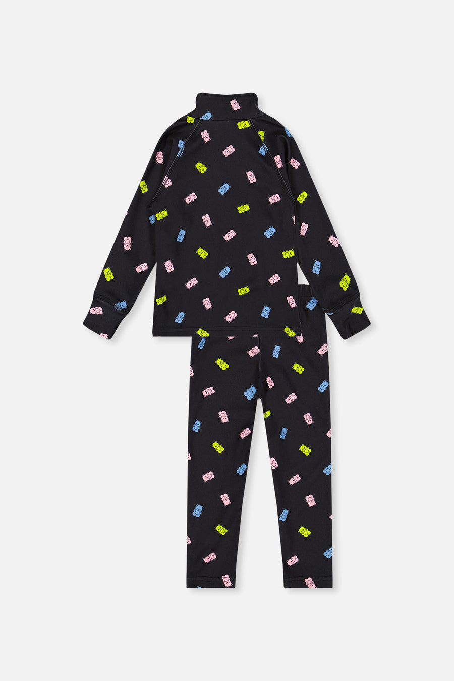 Two Piece Thermal Underwear Black Printed Gummy Bears - J10Y600_1J033