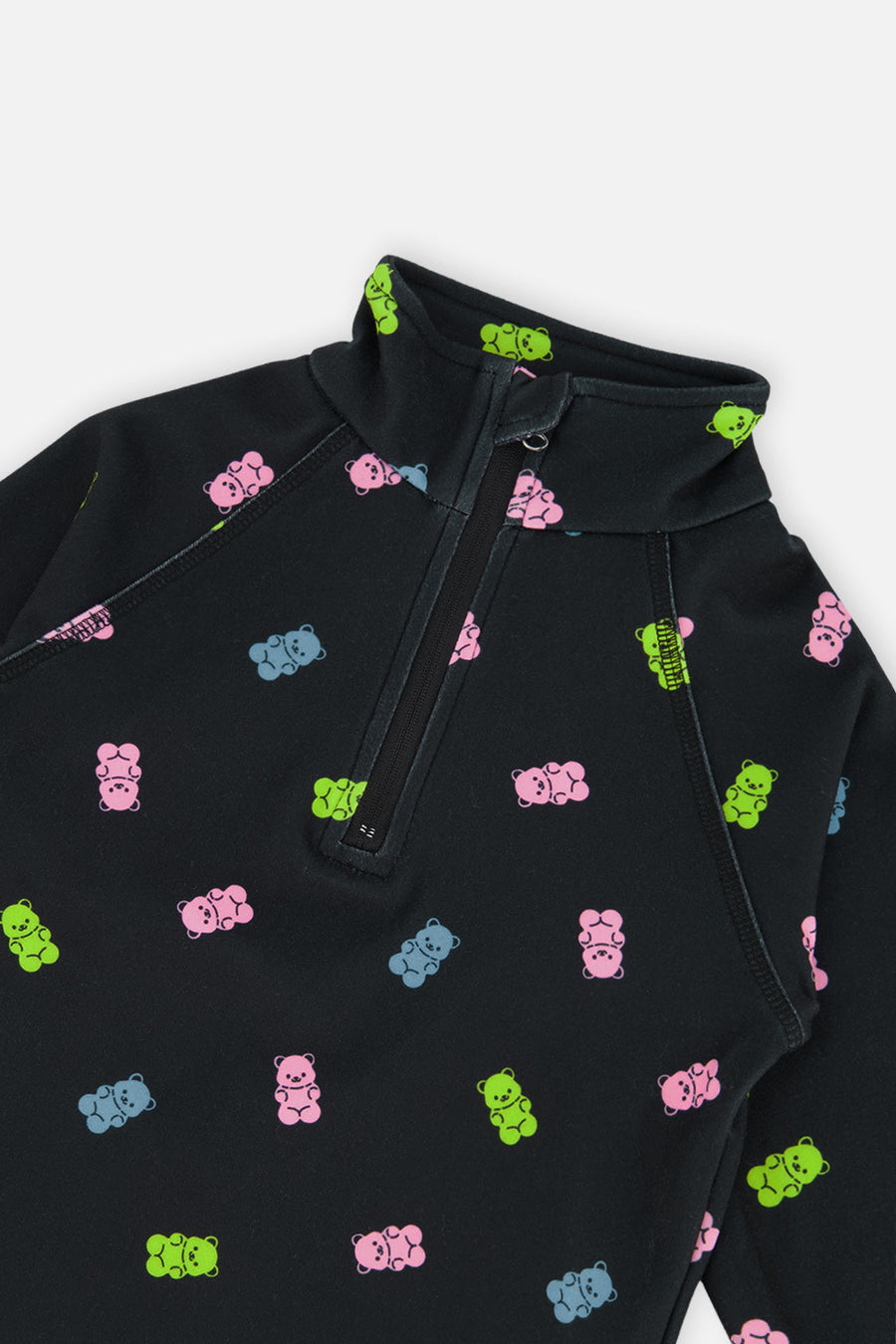 Two Piece Thermal Underwear Black Printed Gummy Bears - J10Y600_1J033