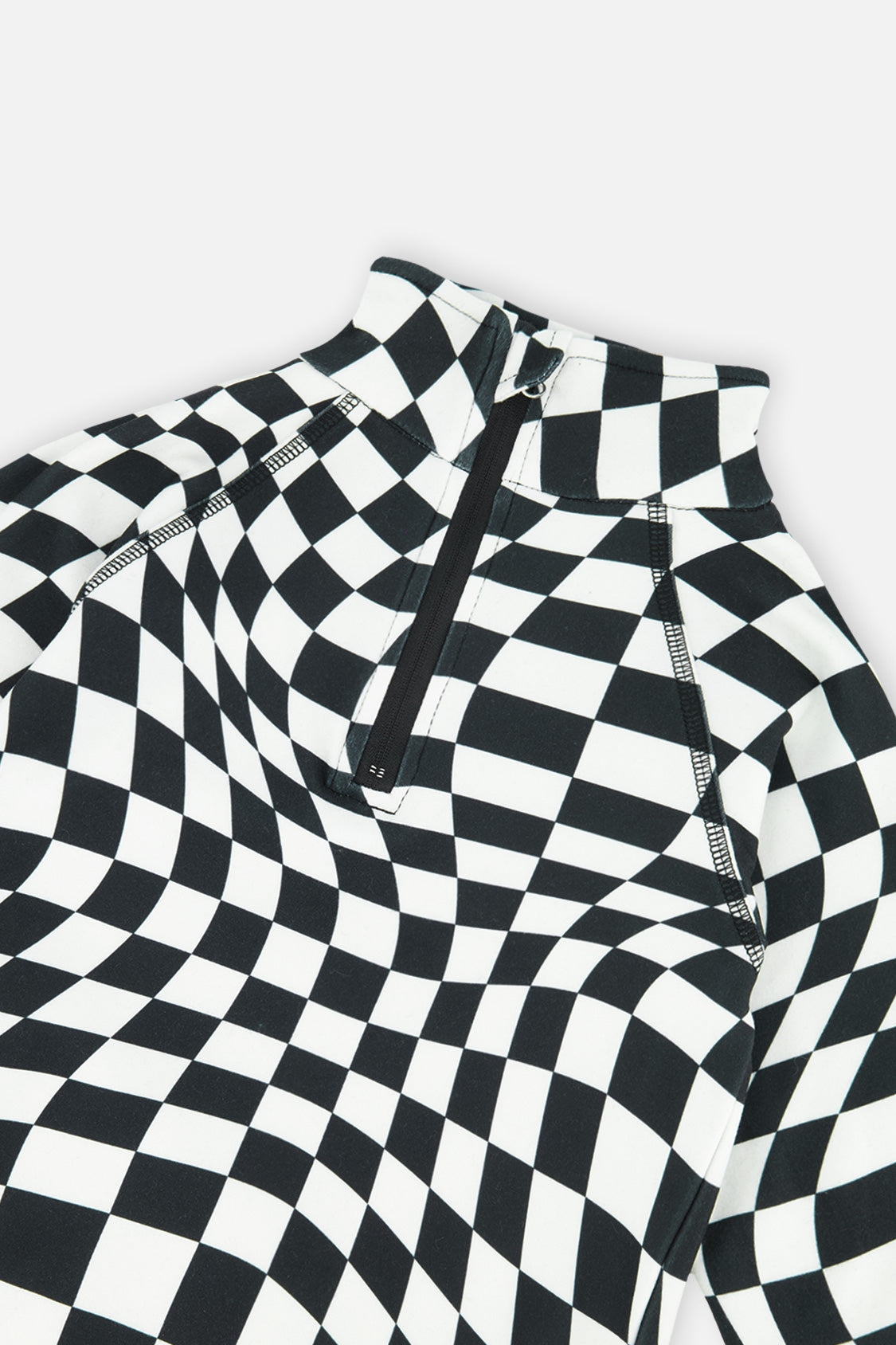 Two Piece Thermal Underwear White Checkered Print - J10Y600_1J059