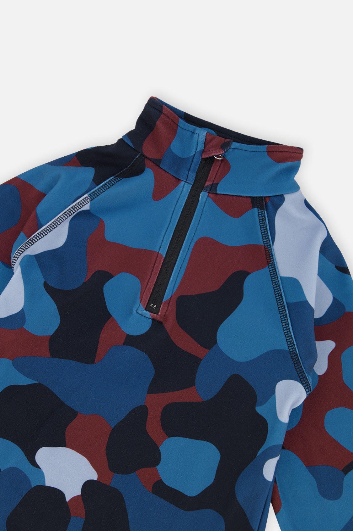 Two Piece Thermal Underwear Blue And Red Camouflage Print - J10Y600_1J060