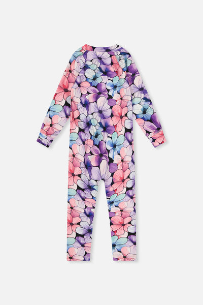 Baby One Piece Thermal Underwear Purple Floral Print - J10Y700B_1J021