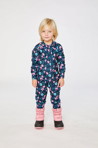 Baby One Piece Thermal Underwear Blue Floral Print - J10Y700B_1J023