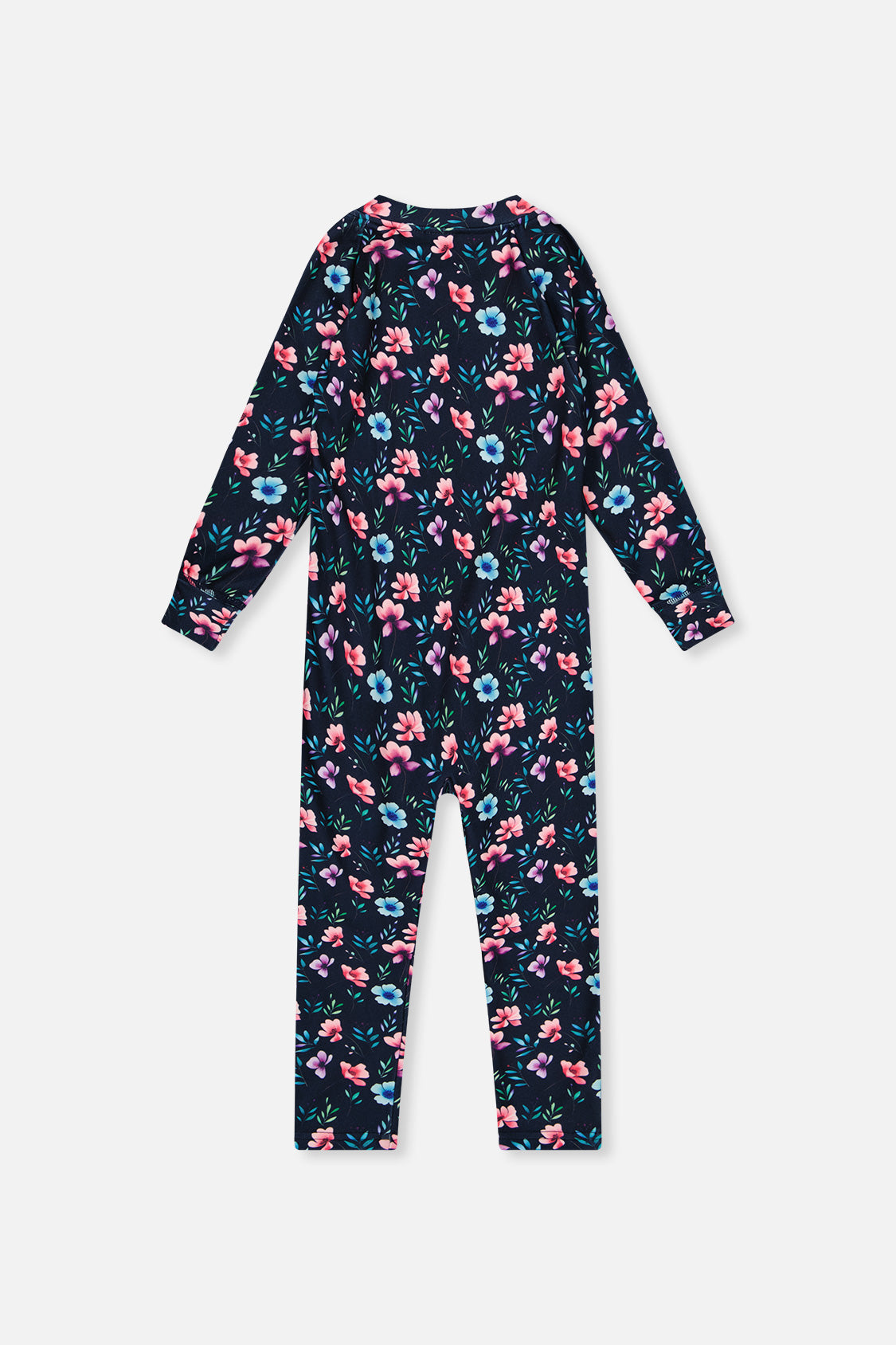 Baby One Piece Thermal Underwear Blue Floral Print - J10Y700B_1J023