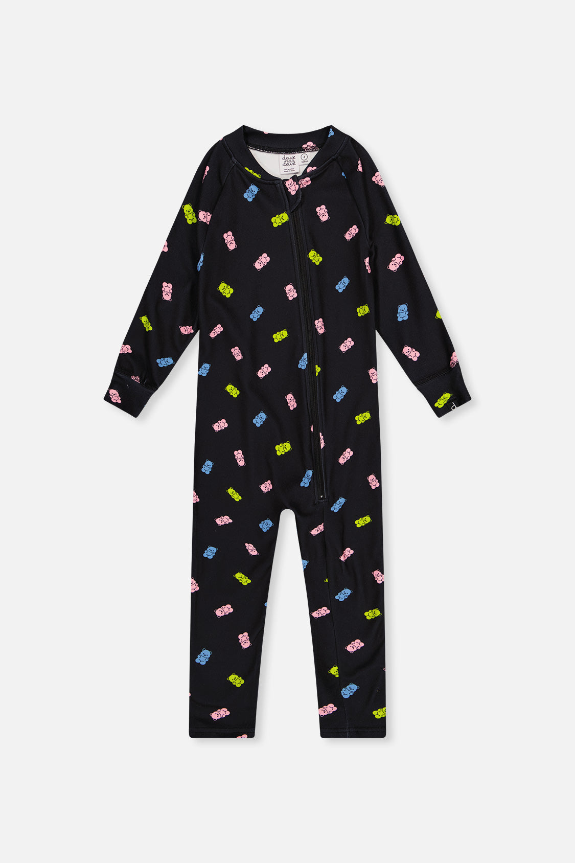 Baby One Piece Thermal Underwear Black Printed Gummy Bears - J10Y700B_1J033