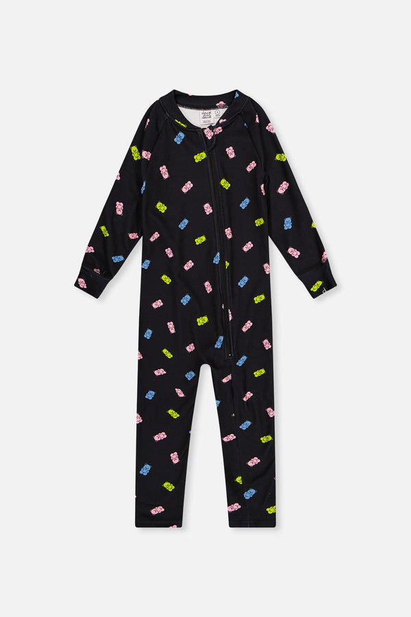 Baby One Piece Thermal Underwear Black Printed Gummy Bears - J10Y700B_1J033