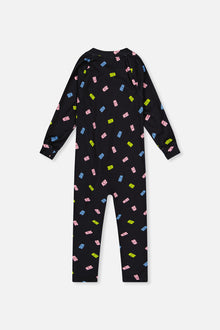 Baby One Piece Thermal Underwear Black Printed Gummy Bears - J10Y700B_1J033