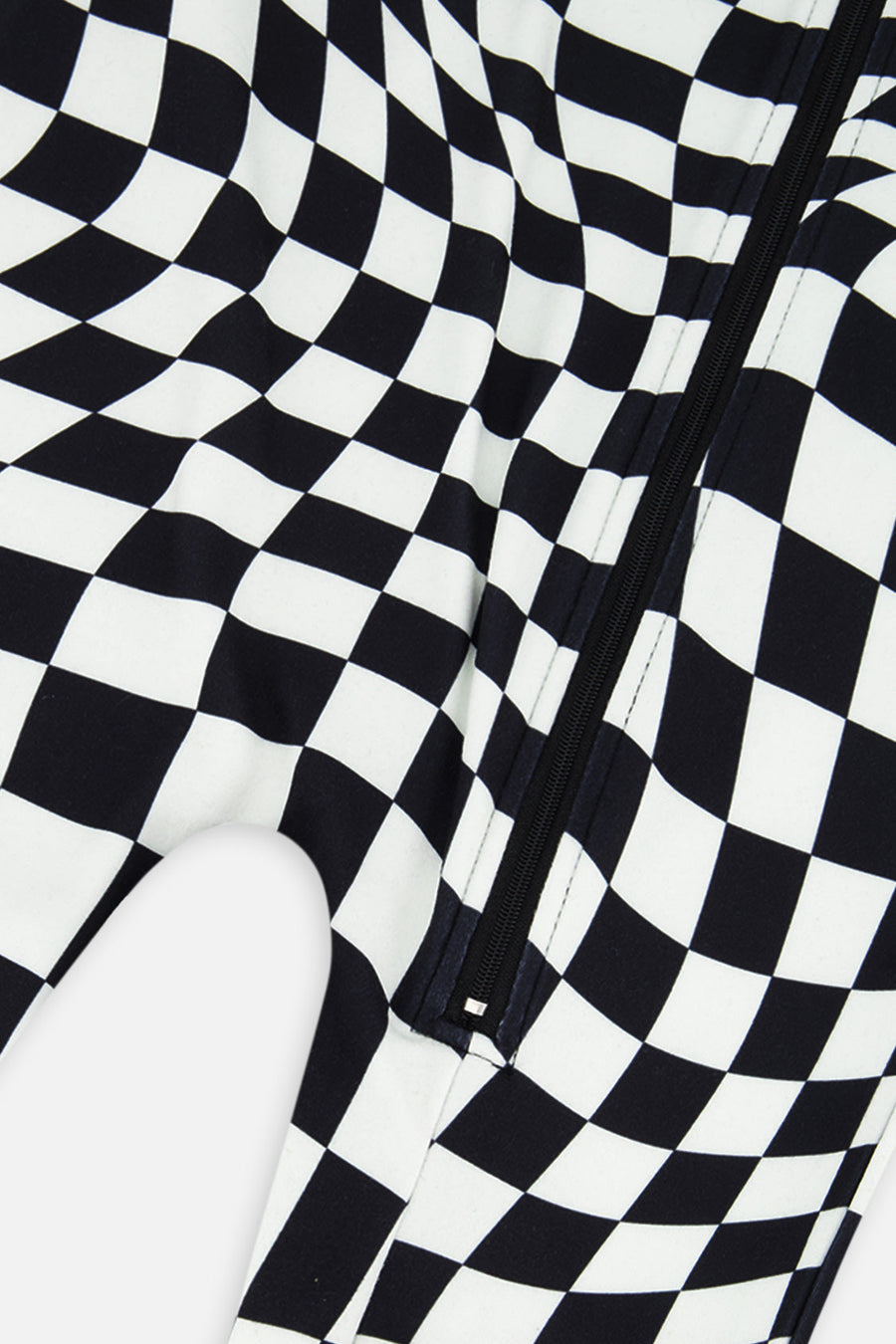 Baby One Piece Thermal Underwear White Checkered Print - J10Y700B_1J059