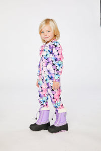 One Piece Thermal Underwear Purple Floral Print - J10Y700_1J021