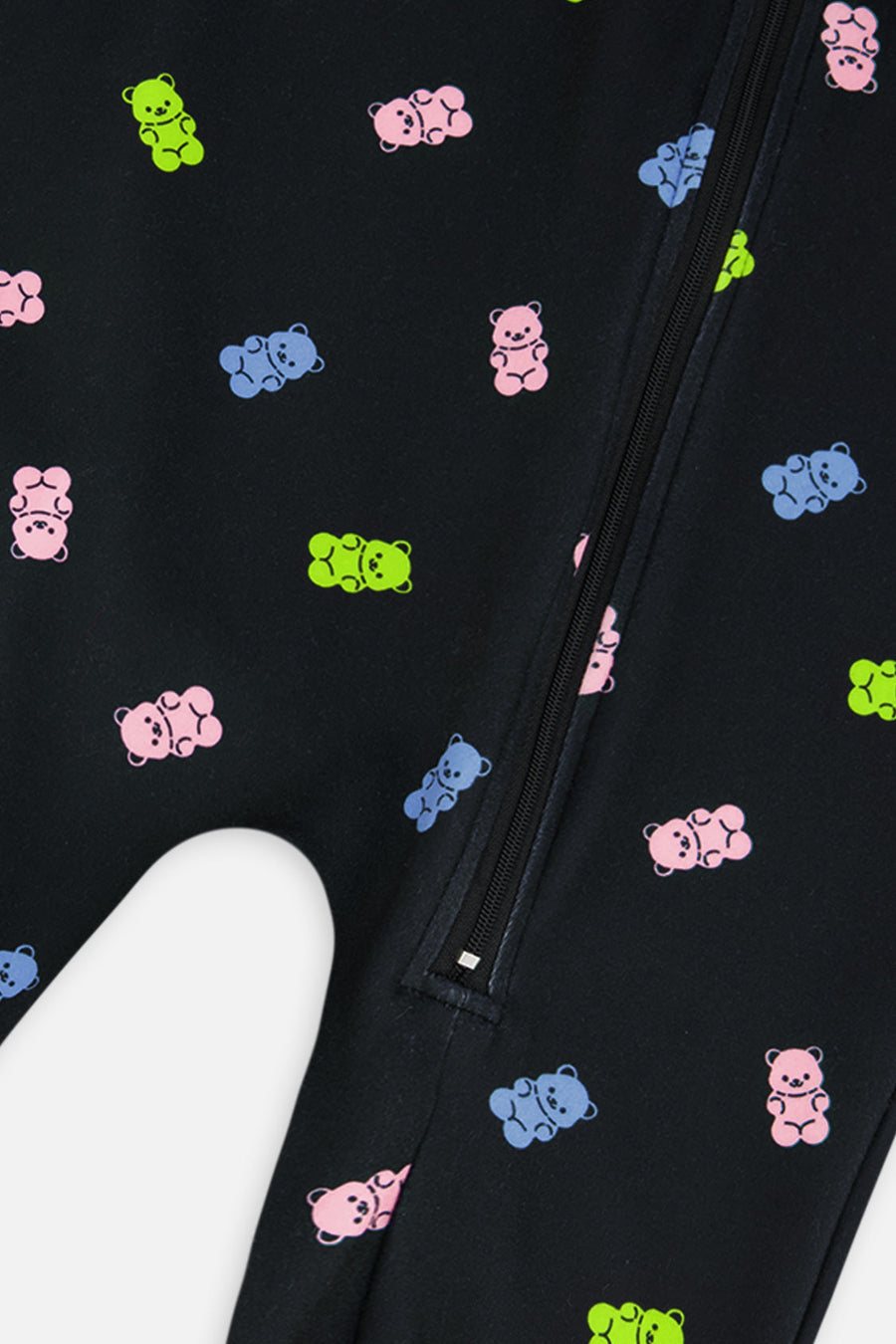 One Piece Thermal Underwear Black Printed Gummy Bears - J10Y700_1J033