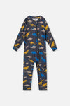 One Piece Thermal Underwear Grey And Blue Dinosaur Print - J10Y700_1J057