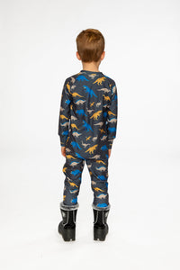 One Piece Thermal Underwear Grey And Blue Dinosaur Print - J10Y700_1J057