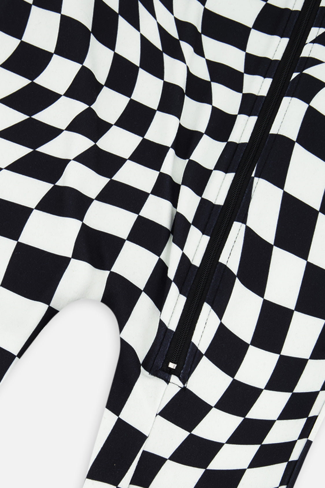 One Piece Thermal Underwear White Checkered Print - J10Y700_1J059