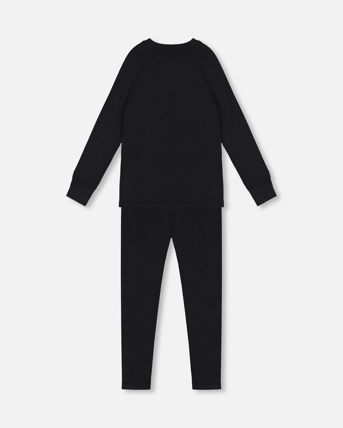 Two Piece Thermal Underwear Merino Blend Black