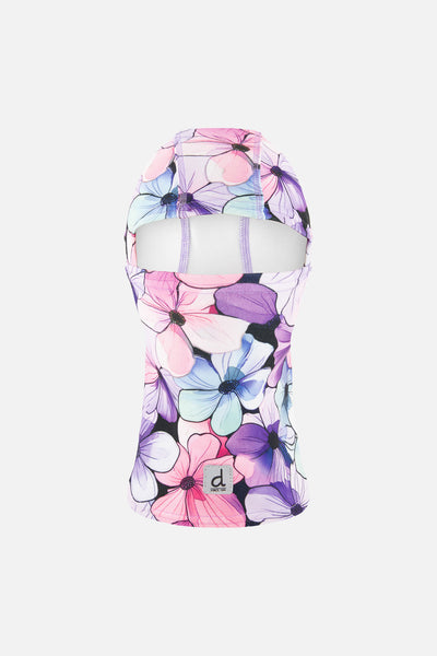 Brushed Jersey Balaclava Purple Floral Print - J10YBAL_1J021