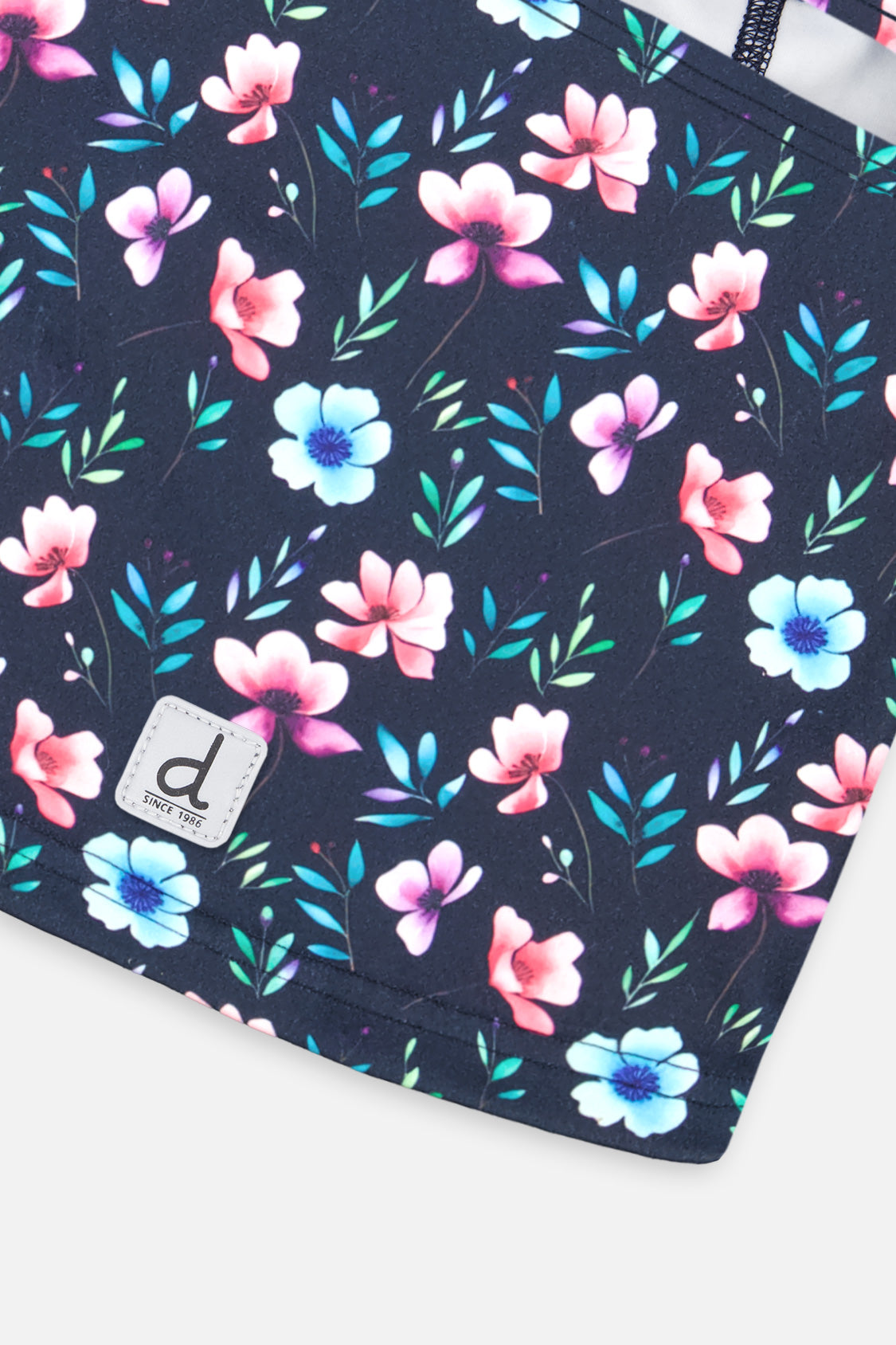 Brushed Jersey Balaclava Blue Floral Print - J10YBAL_1J023