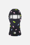 Brushed Jersey Balaclava Black Printed Gummy Bears - J10YBAL_1J033