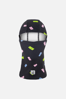 Brushed Jersey Balaclava Black Printed Gummy Bears - J10YBAL_1J033