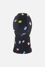 Brushed Jersey Balaclava Black Printed Gummy Bears - J10YBAL_1J033