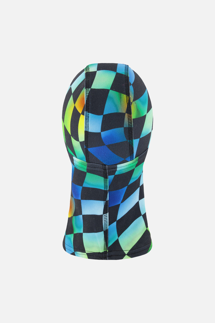 Brushed Jersey Balaclava Blue Checkered Print - J10YBAL_1J054