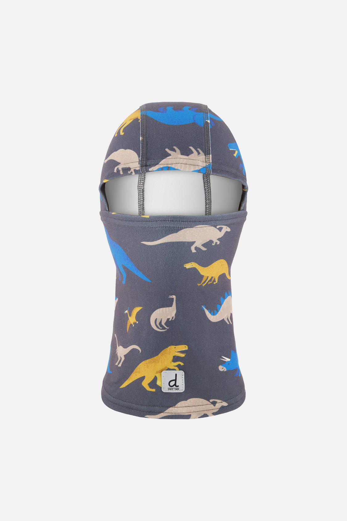 Brushed Jersey Balaclava Grey And Blue Dinosaur Print - J10YBAL_1J057