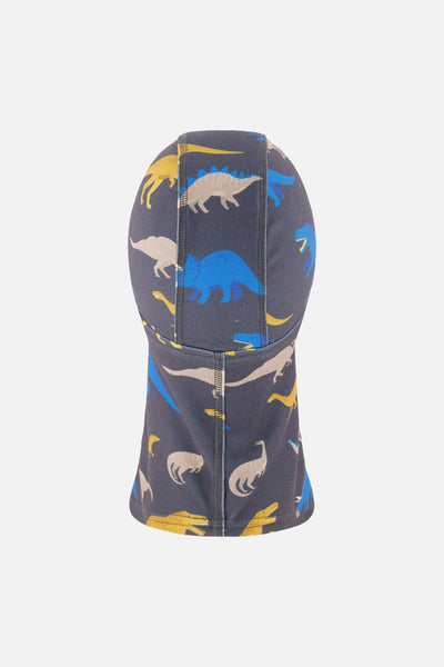 Brushed Jersey Balaclava Grey And Blue Dinosaur Print - J10YBAL_1J057