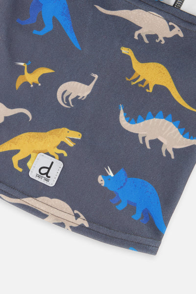 Brushed Jersey Balaclava Grey And Blue Dinosaur Print - J10YBAL_1J057