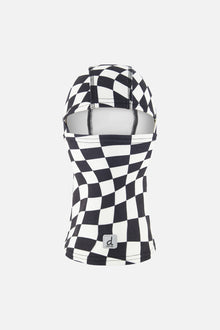 Brushed Jersey Balaclava White Checkered Print - J10YBAL_1J059