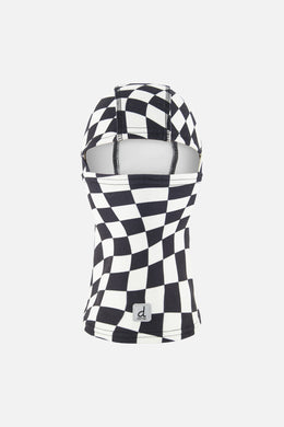 Brushed Jersey Balaclava White Checkered Print - J10YBAL_1J059