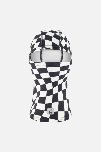 Brushed Jersey Balaclava White Checkered Print - J10YBAL_1J059