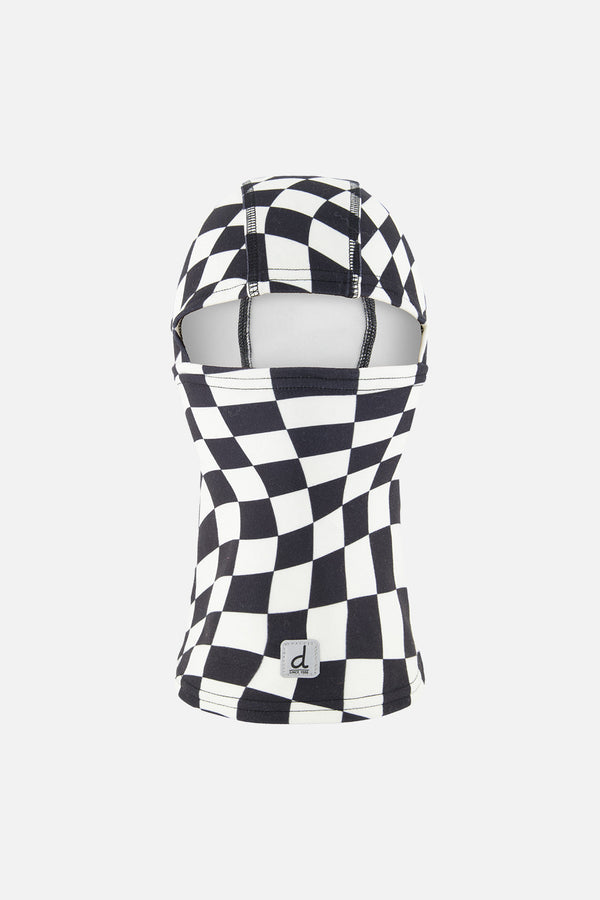Brushed Jersey Balaclava White Checkered Print - J10YBAL_1J059