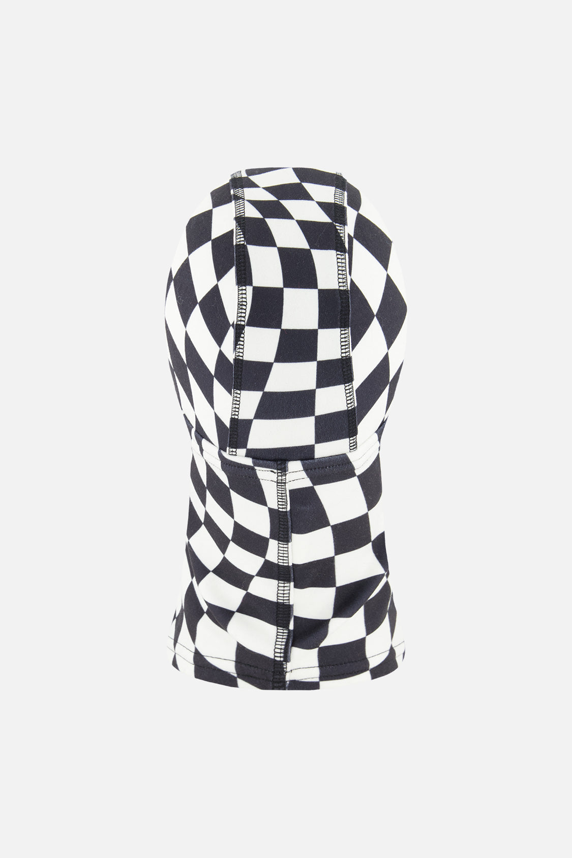 Brushed Jersey Balaclava White Checkered Print - J10YBAL_1J059